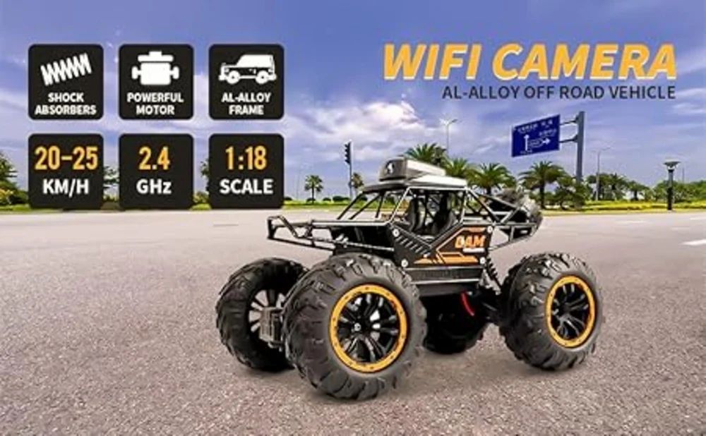 Rock Crawler R/c Car With Wifi Camera And Smoke (FREE RC HELICOPTER)