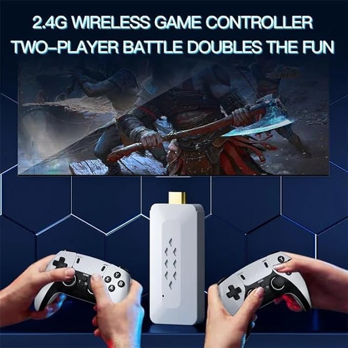 M22 Retro Game Stick - Wireless HD, 52 Emulators, 30,000+ Games, 64GB, Classic Edition with Takken/GTA Vcity/God of War