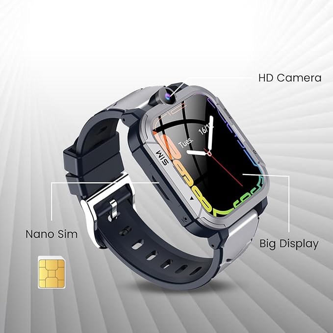 5G ANDROID SIM WATCH WITH GPS (FREE SPEAKER)