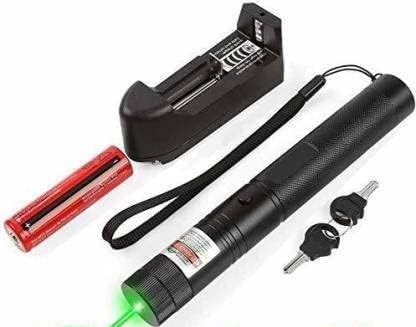 Extremely High power Laser 2000 meters | Laser Light Disco Pointer | Pen Laser Beam with rotatable Cap (Green) | Perfect for Presentations, Parties, Rechargable | Gift box Packing