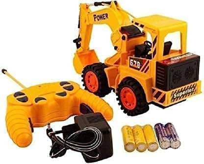 Remote Control Rechargeable JCB Truck Excavators Construction Vehicle for Kids (Big Size) FREE RC HELICOPTER