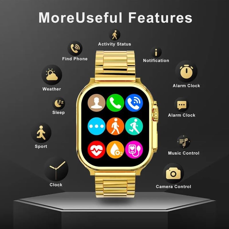 Smart Watch Golden, Golden Smartwatch-6 MONTHS WARRANTY- 7 DAYS REPLACEMENT