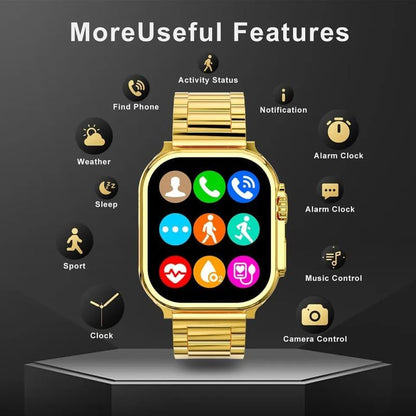 Smart Watch Golden, Golden Smartwatch-6 MONTHS WARRANTY- 7 DAYS REPLACEMENT