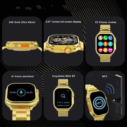 Smart Watch Golden, Golden Smartwatch-6 MONTHS WARRANTY- 7 DAYS REPLACEMENT