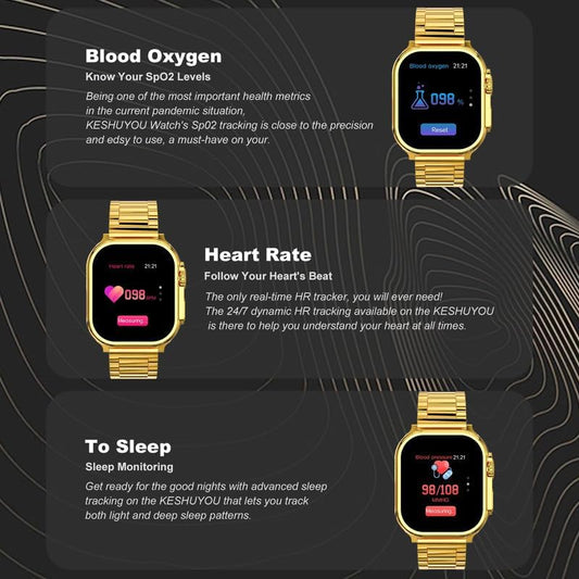 Smart Watch Golden, Golden Smartwatch-6 MONTHS WARRANTY- 7 DAYS REPLACEMENT
