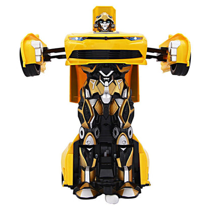 Remote Control Changing Robot Car Yellow (FREE RC HELICOPTER)