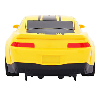 Remote Control Changing Robot Car Yellow (FREE RC HELICOPTER)
