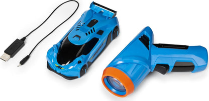 Laser Control Wall Climbing Race Car, Laser-Guided, With 360 Degree Rotation, Zero Gravity., Multicolor (FREE RC HELICOPTER)