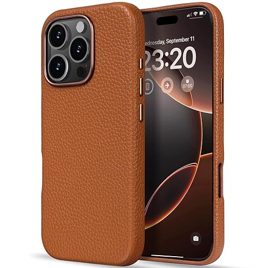 Magnetic Back Cover Luxury Soft Lychee Leather Full Body Protective Cases