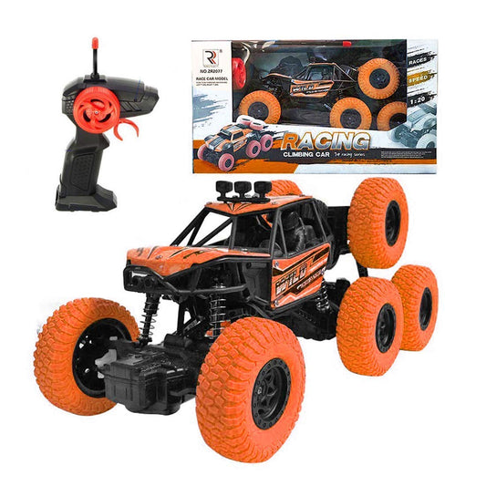 RC Rock Climber Car Wheels Climbing 1:18 Rechargeable Monster Truck Car Off-Road Car Kids Toys Gift (Multicolor) (FREE RC HELICOPTER)