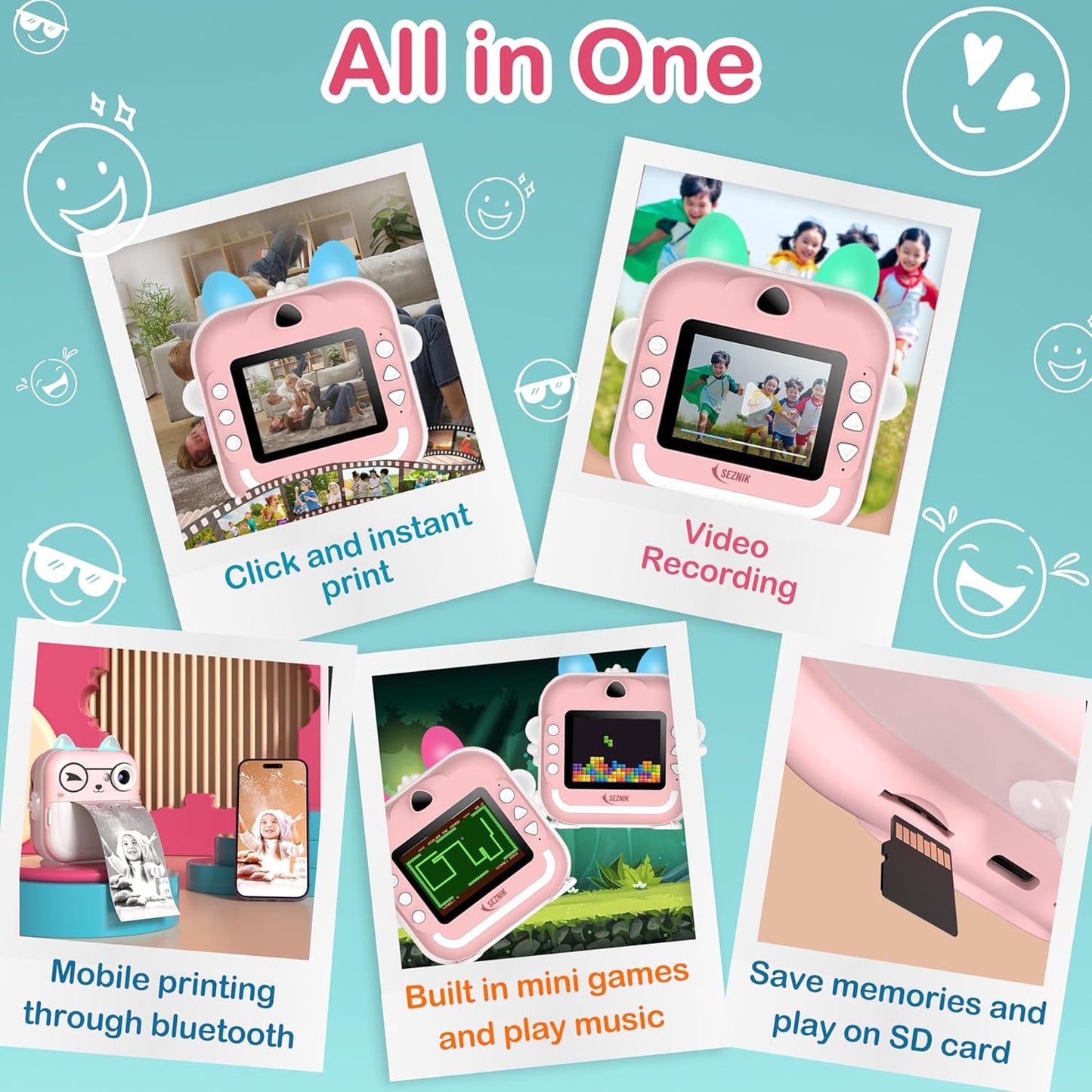 MINI PRINTER 2 SIDE CAMERA 6 MONTHS WARRANTY 7 DAYS REPLACEMENT