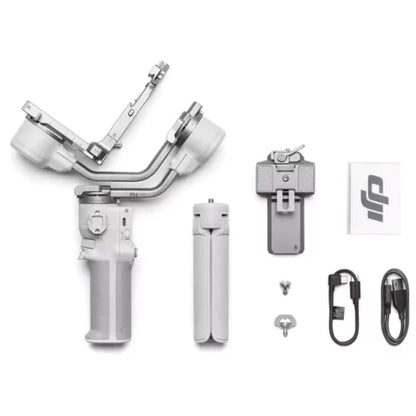 DJI RS4 , Gimbal Stabilizer for Smartphone And DSLR Cameras , Auto Axis Locks, 2kg/4.4lbs Payload, Intelligent Tracking, Camera Gimbal, Camera Stabilizer, Native Vertical Shooting, Grey