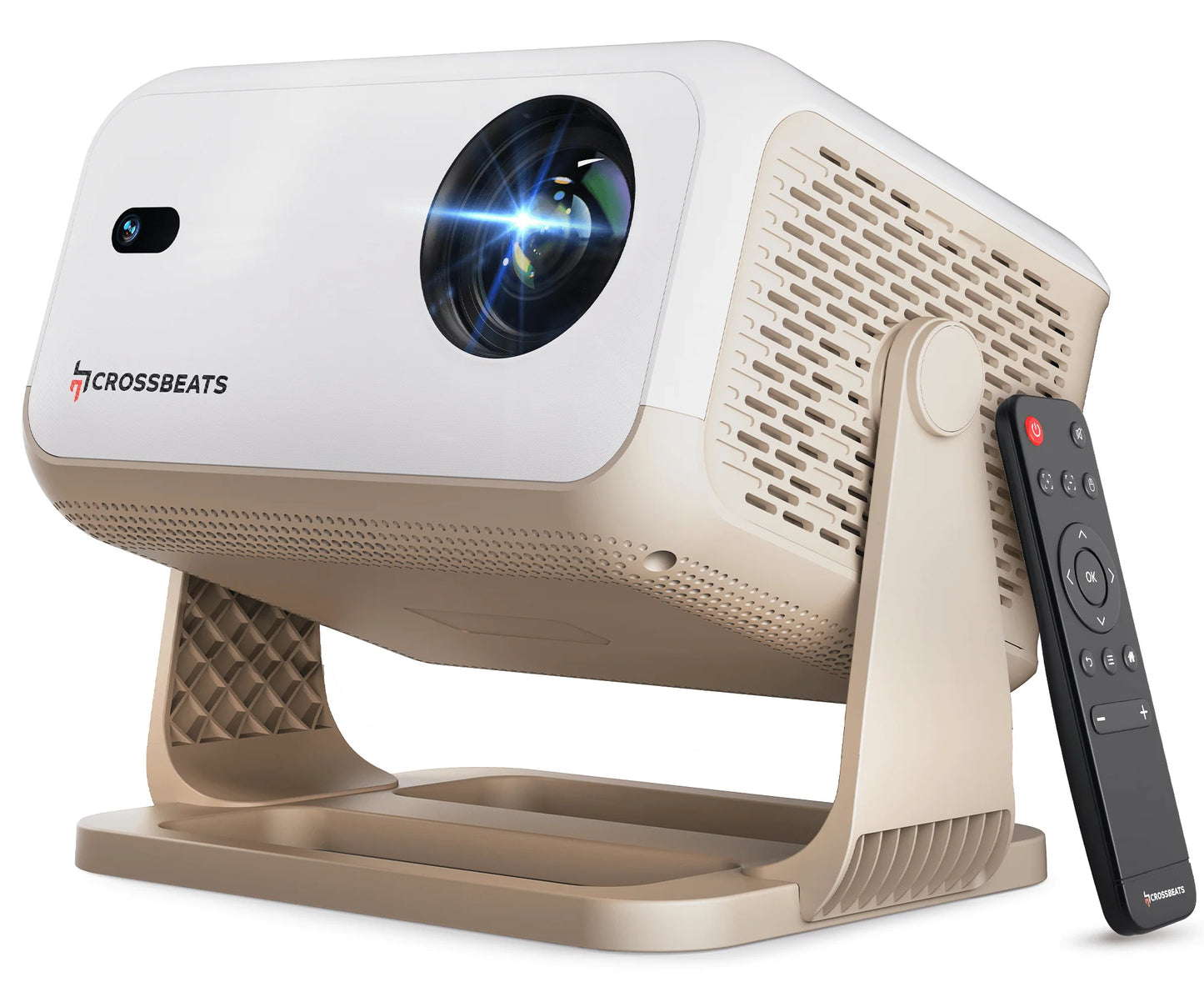 MiniPIX Smart Projector for Home, 46 1080p HD with 4K Support, Android 9 with Built-in Apps (Netflix, YouTube, Prime), 3500 Lumens, in-Built Speaker, Compact Design, 100" Max Display