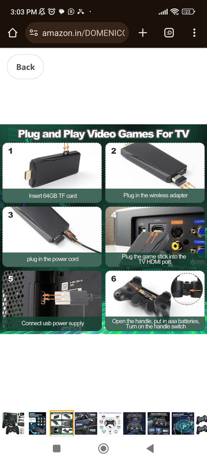 Wireless Video Games for Tv -6 MONTHS WARRANTY- 7 DAYS REPLACEMENT