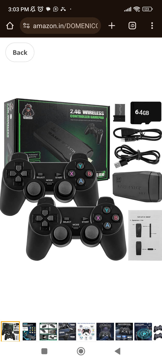 Wireless Video Games for Tv -6 MONTHS WARRANTY- 7 DAYS REPLACEMENT