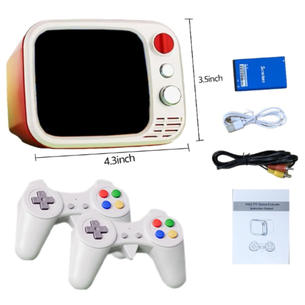Hgworld Retro H7 Game Box gaming console for tv With 2 Player Portable Sup Game Box 3.5"TV Screen Rechargeable Battery Handheld Console Hand Video Game For TV 512MB GB with 700+ Classic Video Game Handheld, Best Gift All Ages, Mario Game Tv Game Set