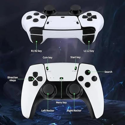 DWH Wireless Video Games for Tv Gaming, Retro Gaming Console with Game Stick 1080p HD Game Stick, Plug & Play TV Video Game Set for 2 Player with 10 Emulators 24000+ Games 2.4G Wireless