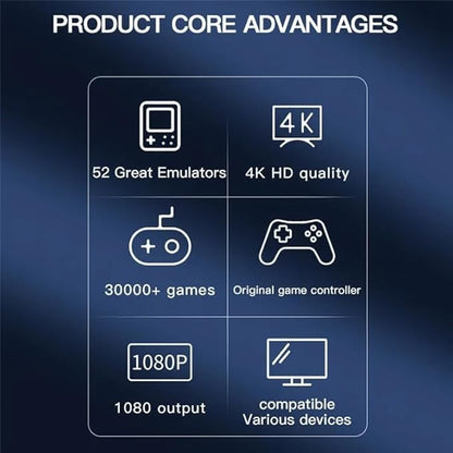 M22 Retro Game Stick - Wireless HD, 52 Emulators, 30,000+ Games, 64GB, Classic Edition with Takken/GTA Vcity/God of War