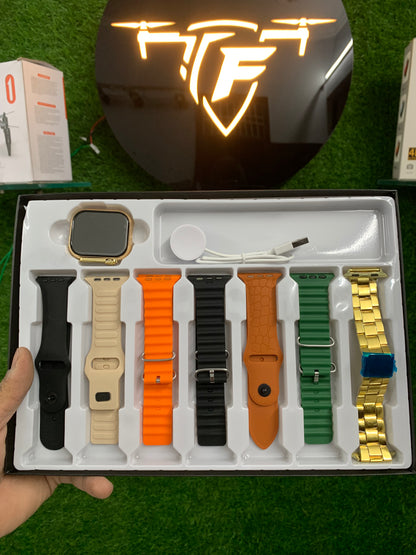 Golden Watch [7 in 1] ( Free Speaker)