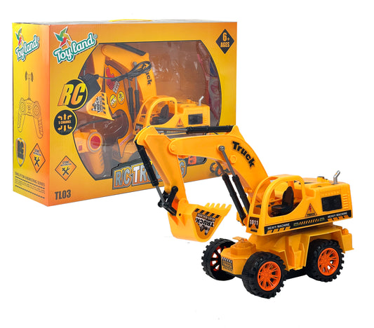 Remote Control Rechargeable JCB Truck Excavators Construction Vehicle for Kids (Big Size) FREE RC HELICOPTER